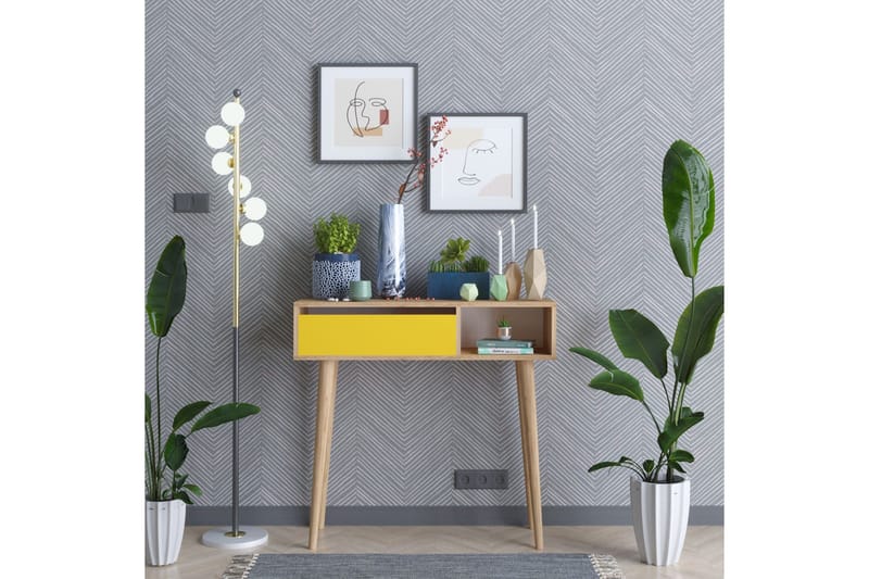 Sidobord Guld|Ek|Gul