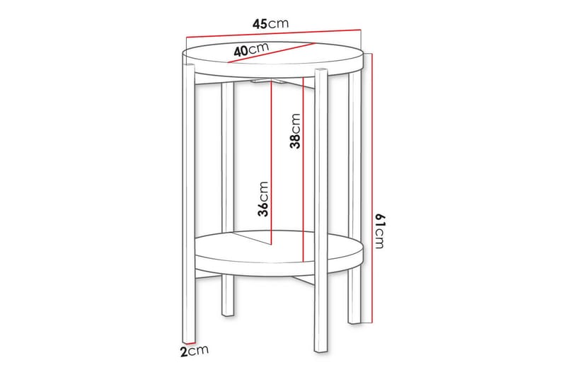 Staffin Sidobord Black - Møbler - Bord - Avlastningsbord & sidobord - Brettbord og småbord