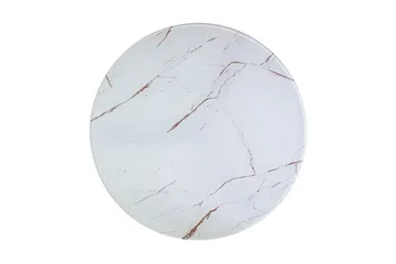 Vagaia Sidebord 45 cm Rundt - Glass/Hvit/Svart - Møbler - Bord - Avlastningsbord & sidobord - Brettbord og småbord