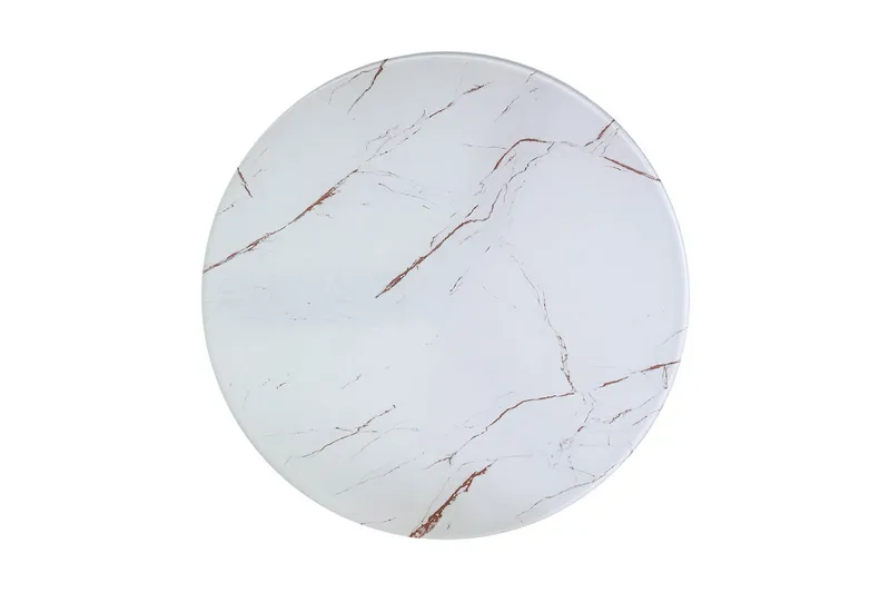 Vagaia Sidebord 45 cm Rundt - Glass/Hvit/Svart - Møbler - Bord - Avlastningsbord & sidobord - Brettbord og småbord