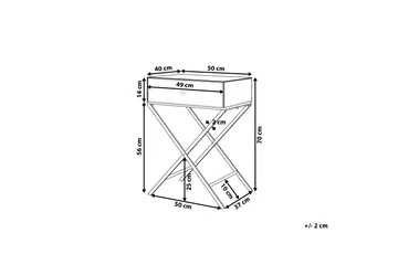 Vivy Avlastningsbord 50 cm - Sølv - Møbler - Bord - Avlastningsbord & sidobord - Brettbord og småbord
