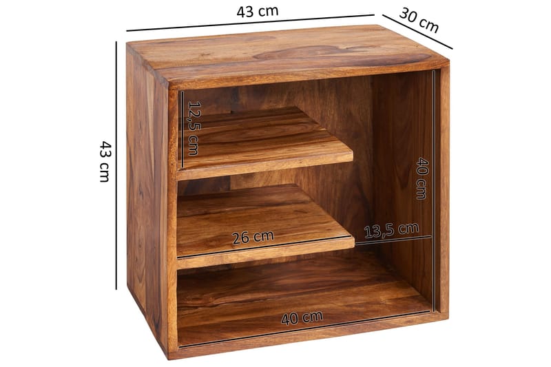 Wetzel Avlastningsbord 43 cm - Brun - Møbler - Bord - Avlastningsbord & sidobord - Brettbord og småbord