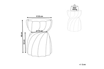 Brigge Sidebord 35 cm - Grå - Møbler - Bord - Avlastningsbord & sidobord - Lampebord & sidebord
