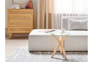 Brion Sidebord 45 cm - Transparent/Lyst tre - Møbler - Bord - Avlastningsbord & sidobord - Brettbord og småbord
