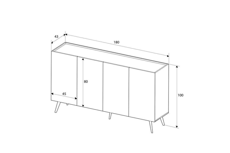 Bulskoll Konsollbord 180 cm - Mellomfarget tre - Møbler - Bord - Avlastningsbord & sidobord - Konsollbord & gangbord
