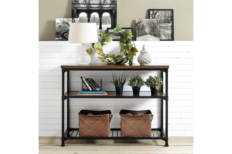 Cassy Konsollbord 121,9 cm Svart/Mørkebrun, Dorel Home