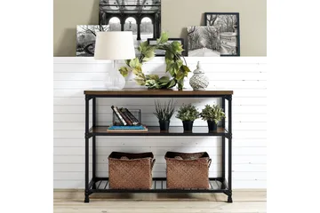 Cassy Konsollbord 121,9 cm Svart/Mørkebrun - Dorel Home - Møbler - Bord - Avlastningsbord & sidobord - Konsollbord & gangbord