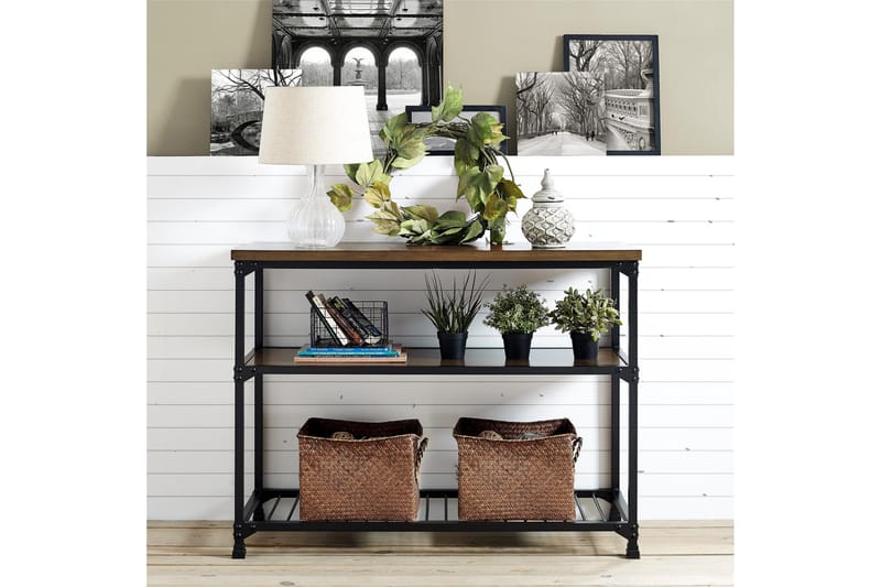 Cassy Konsollbord 121,9 cm Svart/Mørkebrun, Dorel Home