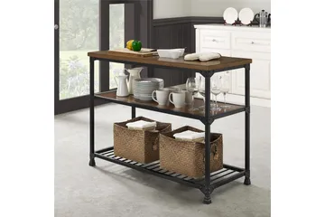 Cassy Konsollbord 121,9 cm Svart/Mørkebrun - Dorel Home - Møbler - Bord - Avlastningsbord & sidobord - Konsollbord & gangbord