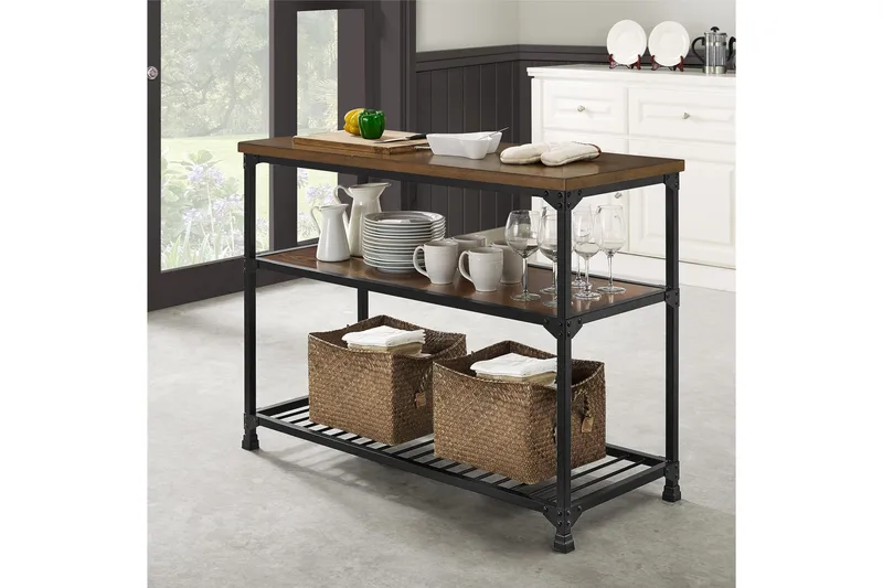 Cassy Konsollbord 121,9 cm Svart/Mørkebrun - Dorel Home - Møbler - Bord - Avlastningsbord & sidobord - Konsollbord & gangbord