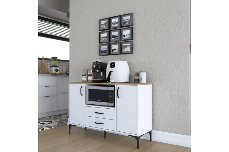 Cerreta konsollbord 120 cm - Mellomfarget tre/Hvit - Møbler - Bord - Avlastningsbord & sidobord - Konsollbord & gangbord