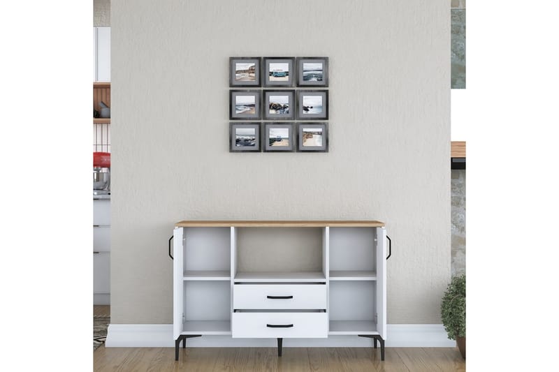 Cerreta konsollbord 120 cm - Mellomfarget tre/Hvit - Møbler - Bord - Avlastningsbord & sidobord - Konsollbord & gangbord