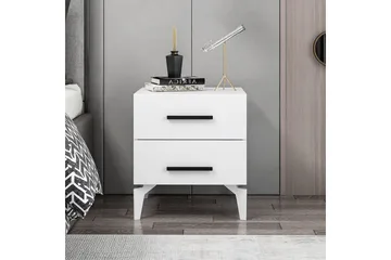 Ceylor Nattbord 50 cm - Hvit - Møbler - Bord - Avlastningsbord & sidobord - Sengebord & nattbord