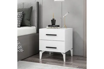 Ceylor Nattbord 50 cm - Hvit - Møbler - Bord - Avlastningsbord & sidobord - Sengebord & nattbord