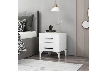 Ceylor Nattbord 50 cm - Hvit - Møbler - Bord - Avlastningsbord & sidobord - Sengebord & nattbord