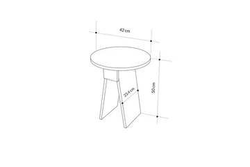 Chen Sidebord 42 cm - Hvit - Møbler - Bord - Avlastningsbord & sidobord - Lampebord & sidebord