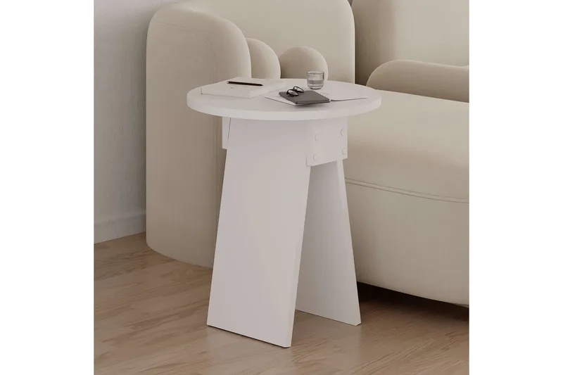 Chen Sidebord 42 cm - Hvit - Møbler - Bord - Avlastningsbord & sidobord - Lampebord & sidebord