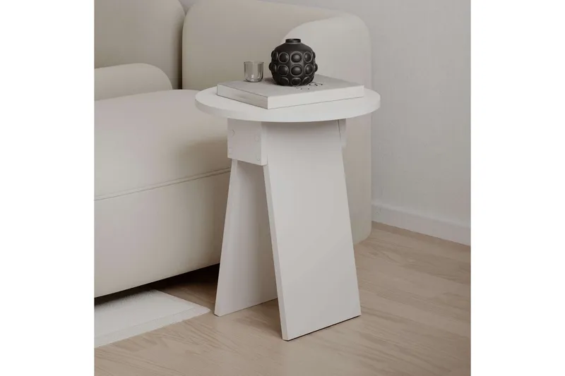 Chen Sidebord 42 cm - Hvit - Møbler - Bord - Avlastningsbord & sidobord - Lampebord & sidebord