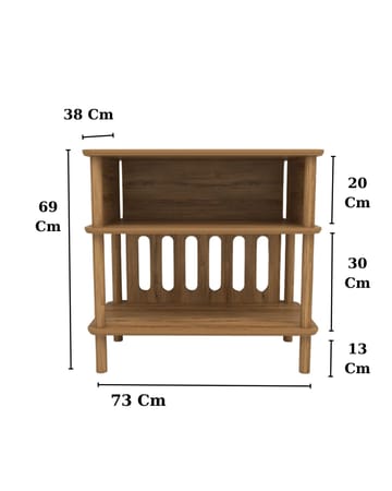 Clavor Sidebord 73 cm - Eik - Møbler - Bord - Avlastningsbord & sidobord - Brettbord og småbord