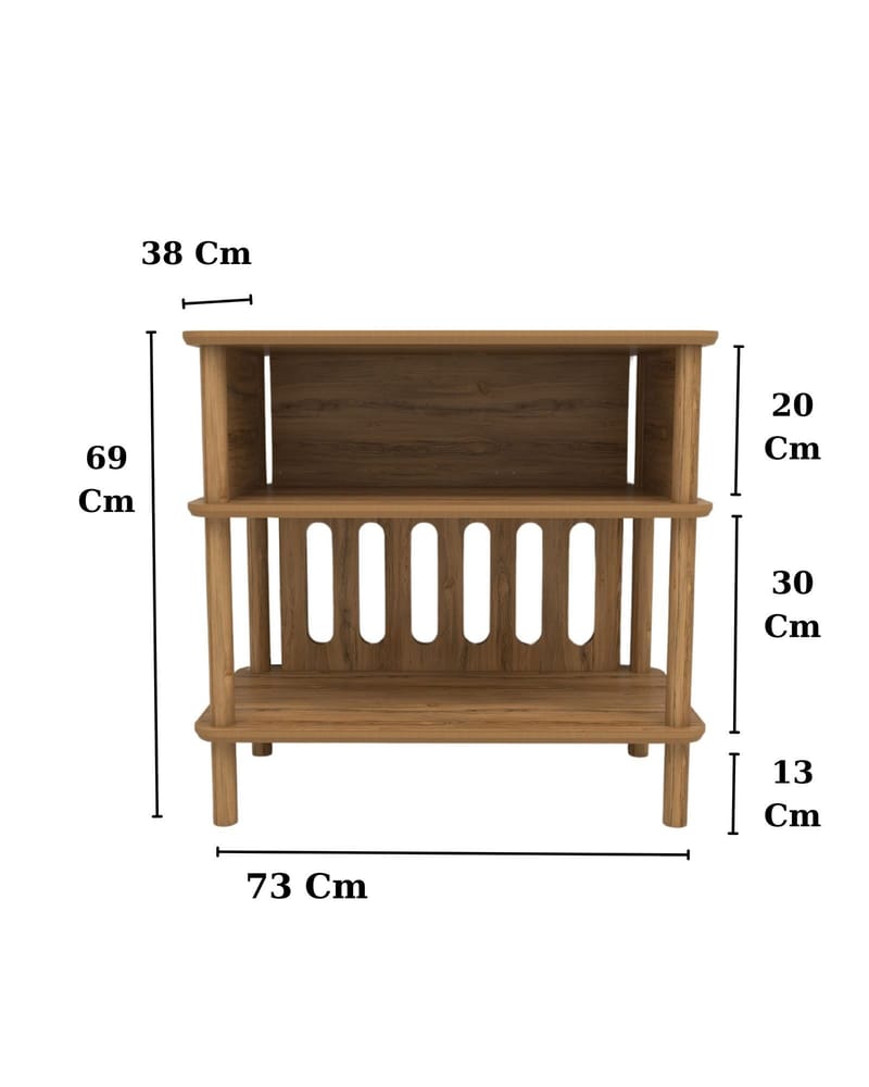 Clavor Sidebord 73 cm - Eik - Møbler - Bord - Avlastningsbord & sidobord - Brettbord og småbord