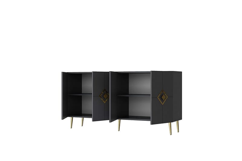 Cleryn Konsollbord 150 cm - Antrasitt/Gull - Møbler - Bord - Avlastningsbord & sidobord - Konsollbord & gangbord