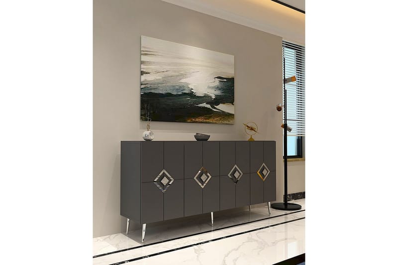 Cleryn Konsollbord 150 cm - Antrasitt/Sølv - Møbler - Bord - Avlastningsbord & sidobord - Konsollbord & gangbord