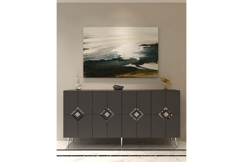 Cleryn Konsollbord 150 cm - Antrasitt/Sølv - Møbler - Bord - Avlastningsbord & sidobord - Konsollbord & gangbord