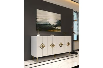 Cleryn Konsollbord 150 cm - Hvit/Gull - Møbler - Bord - Avlastningsbord & sidobord - Konsollbord & gangbord