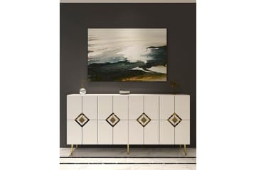 Cleryn Konsollbord 150 cm - Hvit/Gull - Møbler - Bord - Avlastningsbord & sidobord - Konsollbord & gangbord