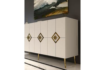 Cleryn Konsollbord 150 cm - Hvit/Gull - Møbler - Bord - Avlastningsbord & sidobord - Konsollbord & gangbord