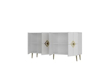 Cleryn Konsollbord 150 cm - Hvit/Gull - Møbler - Bord - Avlastningsbord & sidobord - Konsollbord & gangbord