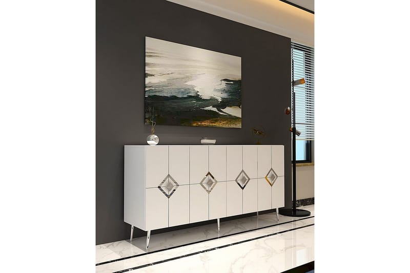 Cleryn Konsollbord 150 cm - Hvit/Sølv - Møbler - Bord - Avlastningsbord & sidobord - Konsollbord & gangbord