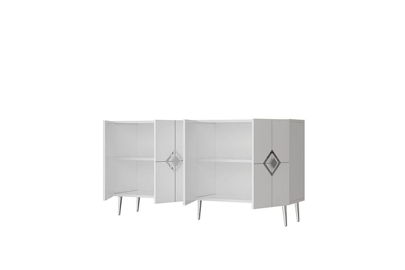 Cleryn Konsollbord 150 cm - Hvit/Sølv - Møbler - Bord - Avlastningsbord & sidobord - Konsollbord & gangbord