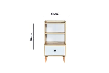 Comfortale Nattbord 45 cm - Sand/Hvit - Møbler - Bord - Avlastningsbord & sidobord - Sengebord & nattbord