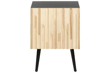 Dalcross Nattbord 40 cm i Tre med Eikeutseende og Oppbevaring - Brun|Svart - Møbler - Bord - Avlastningsbord & sidobord - Sengebord & nattbord