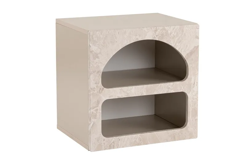 Dalim Nattbord 50 cm, Travertin/Sandstein