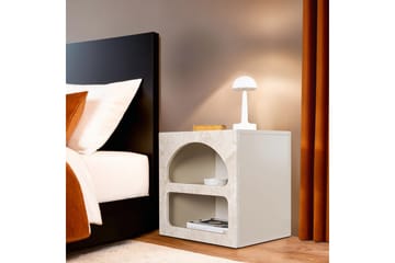 Dalim Nattbord 50 cm - Travertin/Sandstein - Møbler - Bord - Avlastningsbord & sidobord - Sengebord & nattbord