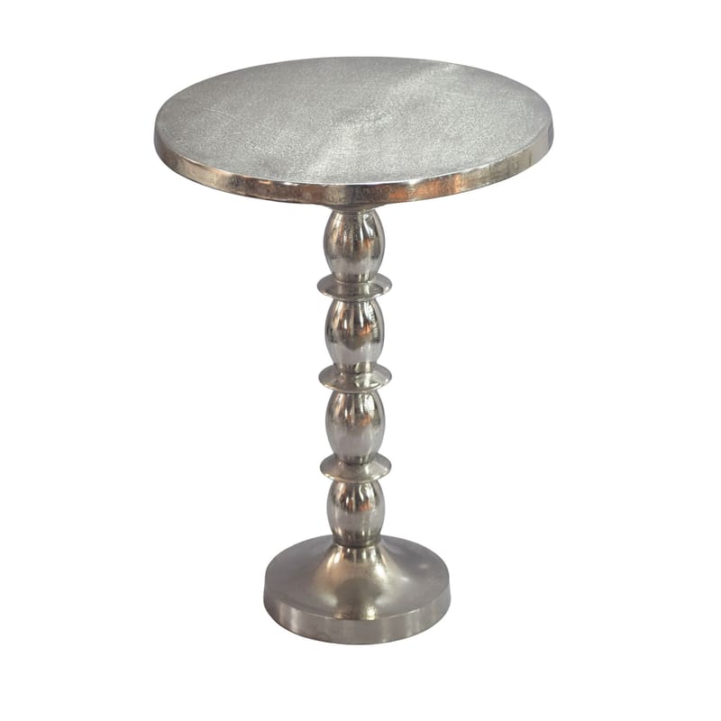 Dalor rundt sidebord 40 cm i aluminium med rå finish - sølv - Møbler - Bord - Avlastningsbord & sidobord - Pidestall & blomsterpidestall