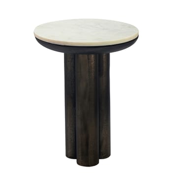 Dalvor rundt sidebord 36 cm i metall med marmorplate - hvit og svart - Møbler - Bord - Avlastningsbord & sidobord - Pidestall & blomsterpidestall