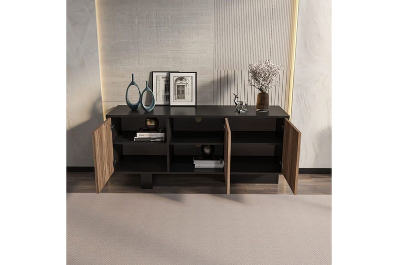 Dargaville Konsollbord 150 cm - Sort/Valnøtt - Oppbevaring - Oppbevaringsmøbler - Sideboard & skjenk