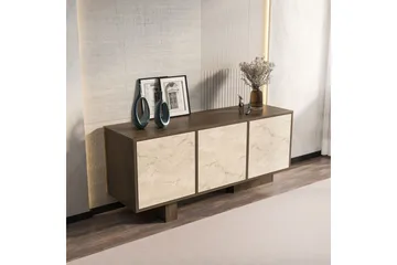 Dargaville Konsollbord 150 cm - Valnøtt/Travertin - Oppbevaring - Oppbevaringsmøbler - Sideboard & skjenk