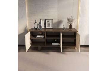 Dargaville Konsollbord 150 cm - Valnøtt/Travertin - Møbler - Bord - Avlastningsbord & sidobord - Konsollbord & gangbord