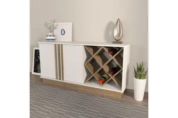 Dasina Konsollbord 148 cm - Hvit/Valnøtt - Oppbevaring - Oppbevaringsmøbler - Sideboard & skjenk