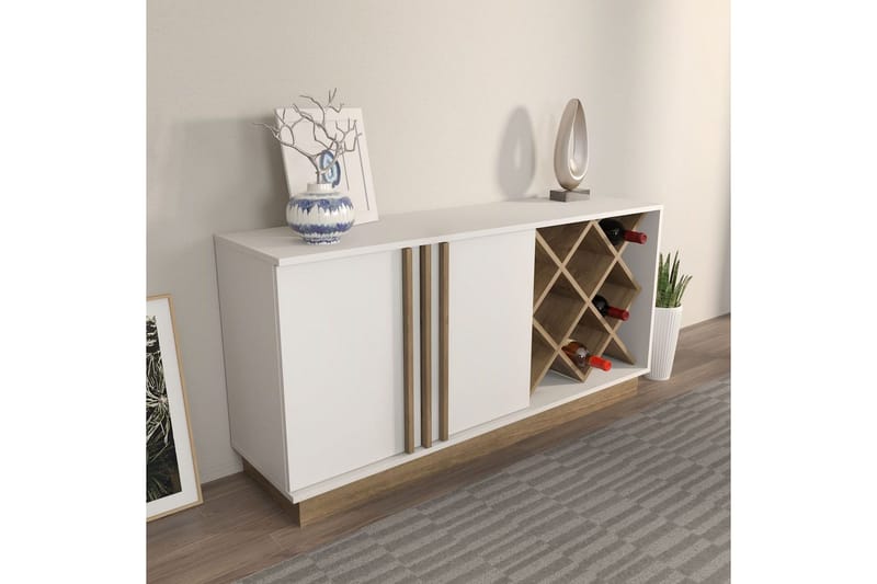 Dasina Konsollbord 148 cm - Hvit/Valnøtt - Oppbevaring - Oppbevaringsmøbler - Sideboard & skjenk