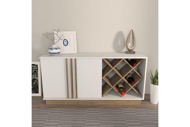 Dasina Konsollbord 148 cm - Hvit/Valnøtt - Oppbevaring - Oppbevaringsmøbler - Sideboard & skjenk