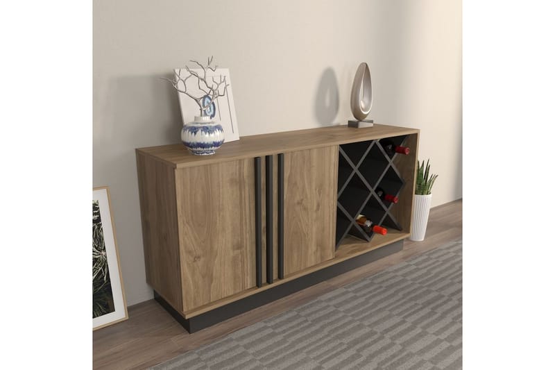 Dasina Konsollbord 148 cm - Valnøtt/Sort - Møbler - Bord - Avlastningsbord & sidobord - Konsollbord & gangbord