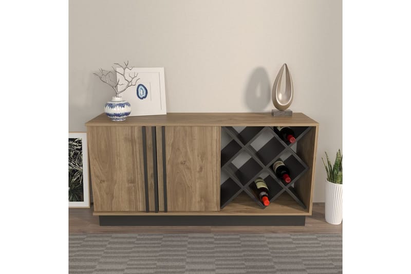 Dasina Konsollbord 148 cm - Valnøtt/Sort - Møbler - Bord - Avlastningsbord & sidobord - Konsollbord & gangbord