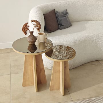 Dasina sidebord 2 deler 50 cm - Bronzie/Safir Eik - Møbler - Bord - Avlastningsbord & sidobord - Settbord