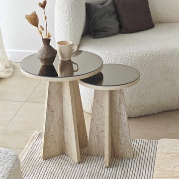 Dasina sidebord 2 deler 50 cm - Travertin/Bronse - Møbler - Bord - Avlastningsbord & sidobord - Settbord