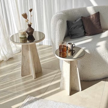Dasina sidebord 2 deler 50 cm - Travertin/Bronse - Møbler - Bord - Avlastningsbord & sidobord - Settbord